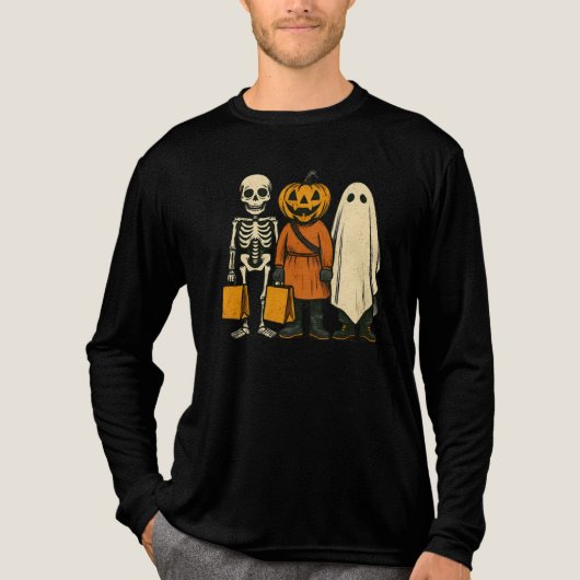 Halloween-Trick oder Treat-Crew Tri-Blend Shirt (Vorderseite)