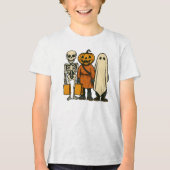 Halloween-Trick oder Treat-Crew Tri-Blend Shirt (Vorderseite)