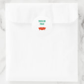 Halloween - Trick oder Treat Fangs Runder Aufkleber (Tasche)