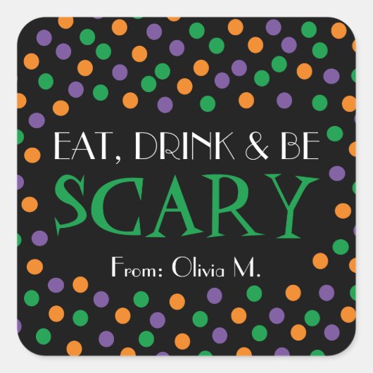 Halloween Trick oder Treat Favor Sticker (Vorderseite)