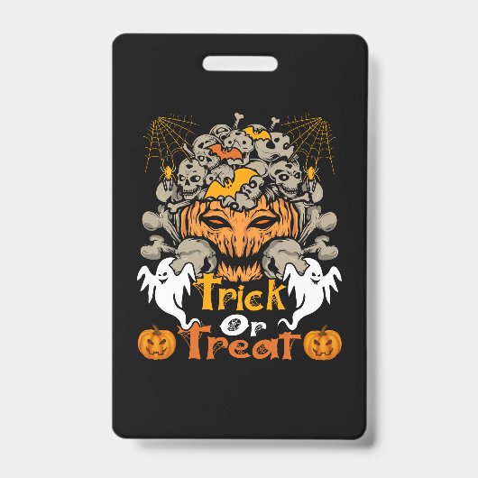 Halloween Trick oder Treat Geburtstag Ausweis (Vorderseite)