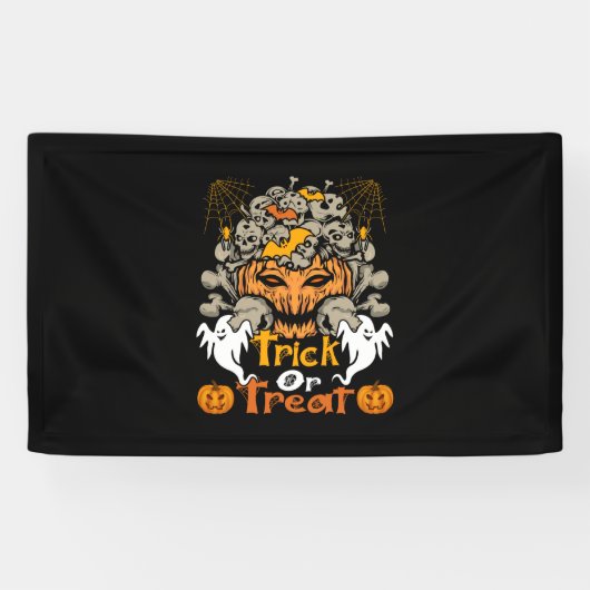 Halloween Trick oder Treat Geburtstag Banner (Horizontal)