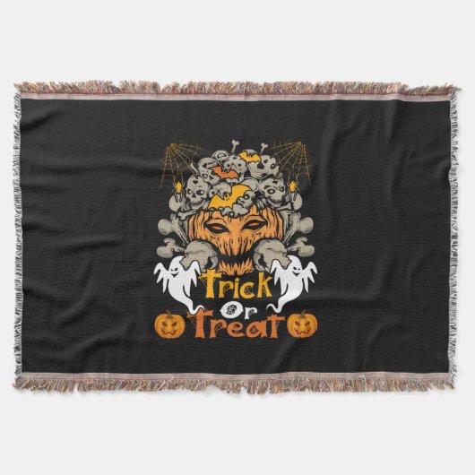 Halloween Trick oder Treat Geburtstag Decke (Vorderseite)