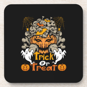 Halloween Trick oder Treat Geburtstag Getränkeuntersetzer