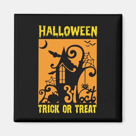 Halloween Trick oder Treat Geburtstag Magnet (Vorne)
