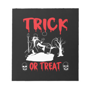 Halloween Trick oder Treat Geburtstag Notizblock