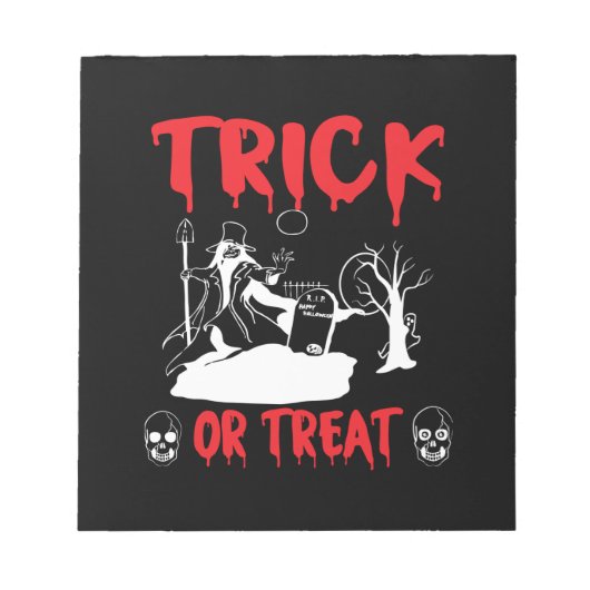 Halloween Trick oder Treat Geburtstag Notizblock (Vorderseite)