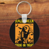 Halloween Trick oder Treat Geburtstag Schlüsselanhänger (Vorderseite)