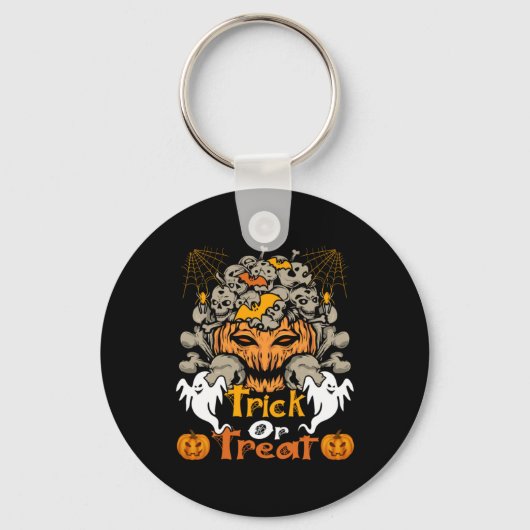 Halloween Trick oder Treat Geburtstag Schlüsselanhänger (Vorderseite)