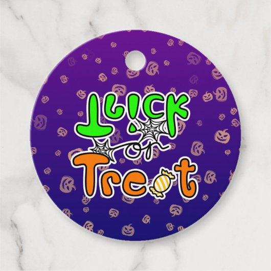 Halloween Trick oder Treat Geschenkanhänger (Vorderseite)