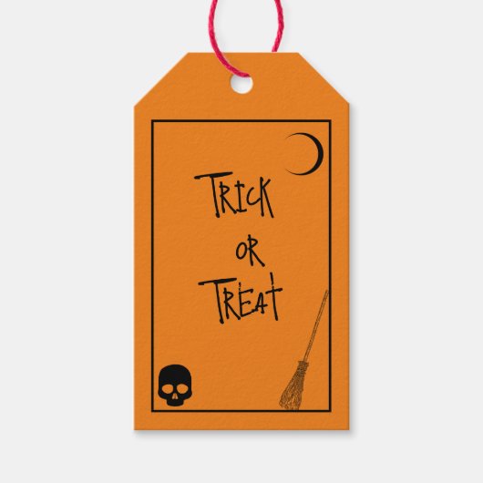 Halloween Trick oder Treat Geschenkanhänger (Vorderseite)