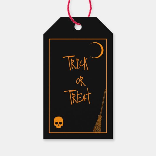 Halloween Trick oder Treat Geschenkanhänger (Vorderseite)