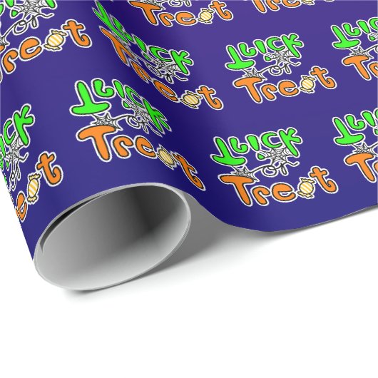 Halloween Trick oder Treat Geschenkpapier (Rolleneckpunkt)