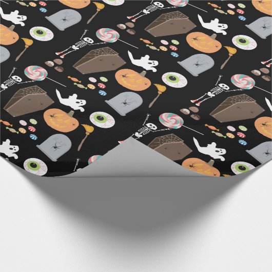 Halloween Trick oder Treat Geschenkpapier (Ecke)
