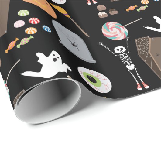 Halloween Trick oder Treat Geschenkpapier (Rolleneckpunkt)