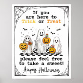 Halloween Trick oder Treat-Gespensterporch-Süßigke Poster (Vorne)