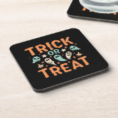 Halloween Trick oder Treat Getränkeuntersetzer (Linke Seite)