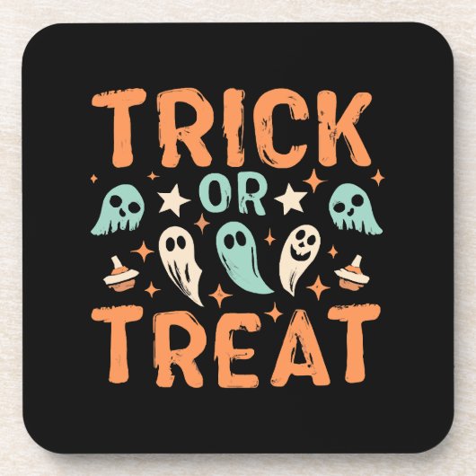 Halloween Trick oder Treat Getränkeuntersetzer (Vorderseite)