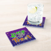 Halloween Trick oder Treat Glasuntersetzer (Schrägansicht)