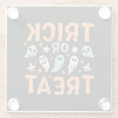 Halloween Trick oder Treat Glasuntersetzer (Rückseite)