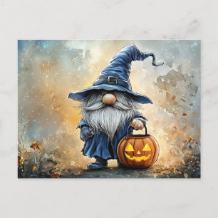 Halloween Trick oder Treat Gnome Postkarte