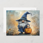 Halloween Trick oder Treat Gnome Postkarte (Vorne/Hinten)