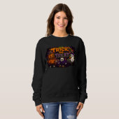 Halloween Trick oder Treat Graffiti Bekleidung Uni Sweatshirt (Vorne ganz)
