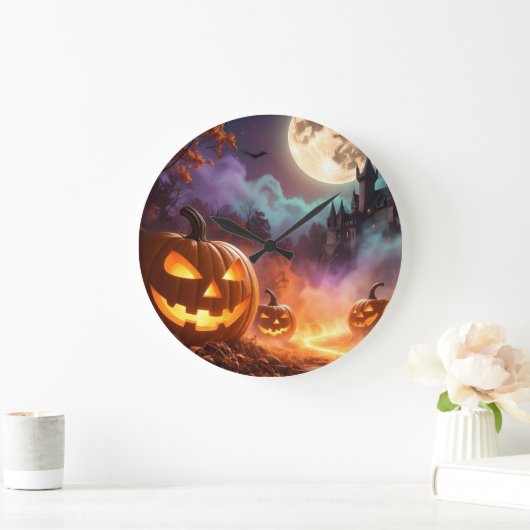 Halloween Trick oder Treat Große Wanduhr (Zuhause)