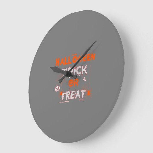 Halloween Trick oder Treat Große Wanduhr (Winkel)