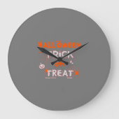Halloween Trick oder Treat Große Wanduhr (Vorderseite)