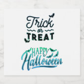 Halloween Trick oder Treat Halloween Schaumweinetikett (Einzelnes Label)