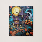 Halloween Trick oder Treat Houses Puzzle (Vertikal)