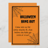 Halloween Trick oder Treat Invite mit Spiderweb Einladung (Vorne/Hinten)