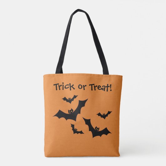 Halloween Trick oder Treat Jack O' Lantern Flederm Tasche (Rückseite)