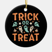 Halloween Trick oder Treat Keramik Ornament (Vorne)