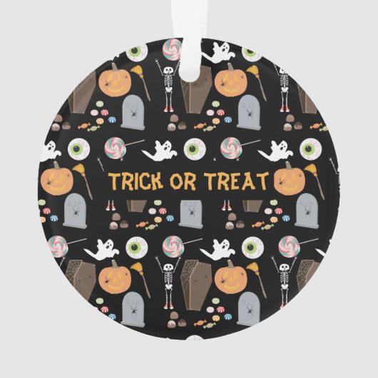 Halloween Trick oder Treat Kids Halloween Ornament (Rückseite)