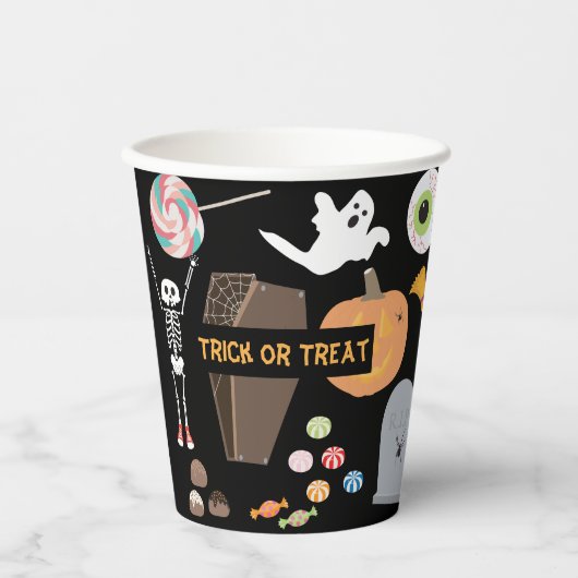 Halloween Trick oder Treat Kids Halloween-Party Pappbecher (Vorderseite)