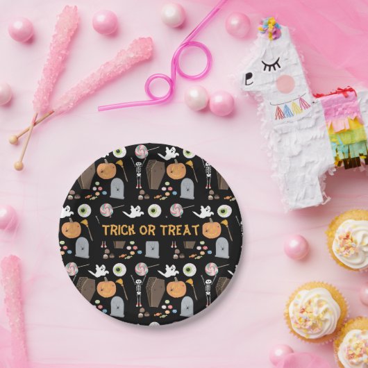 Halloween Trick oder Treat Kids Halloween-Party Pappteller (Party)
