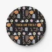 Halloween Trick oder Treat Kids Halloween-Party Pappteller (Vorderseite)