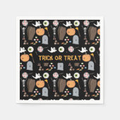 Halloween Trick oder Treat Kids Halloween-Party Serviette (Vorderseite)
