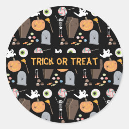 Halloween Trick oder Treat Kids Halloween Runder Aufkleber