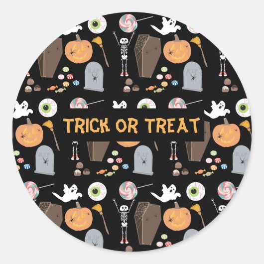 Halloween Trick oder Treat Kids Halloween Runder Aufkleber (Vorderseite)