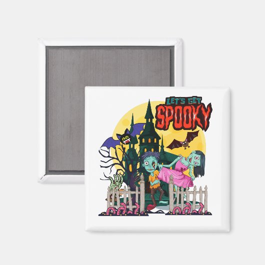 Halloween Trick oder Treat Lasst uns verwöhnt werd Magnet (Vorderseite/Rückseite)