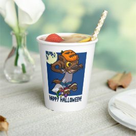 Halloween Trick oder Treat Little Cartoon Werewolf Pappbecher