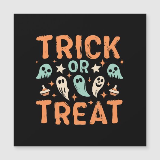 Halloween Trick oder Treat Magnetkarte (Vorderseite)