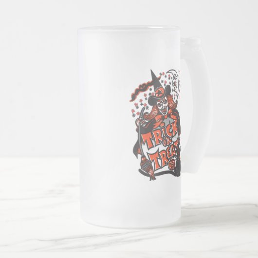 Halloween-Trick oder Treat Mattglas Bierglas (VorderseiteRechts)