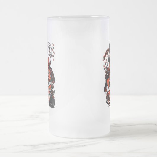 Halloween-Trick oder Treat Mattglas Bierglas (Mittel)