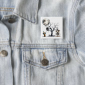 Halloween Trick oder Treat mit lustigen Charaktere Button (Beispiel)
