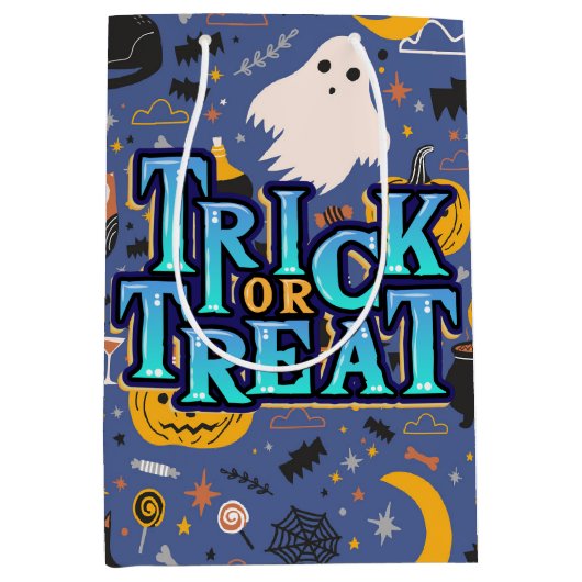 Halloween Trick oder Treat Mittlere Geschenktüte (Vorderseite)