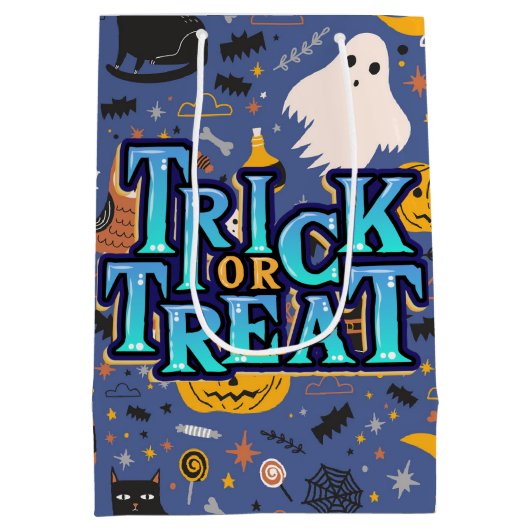 Halloween Trick oder Treat Mittlere Geschenktüte (Rückseite)